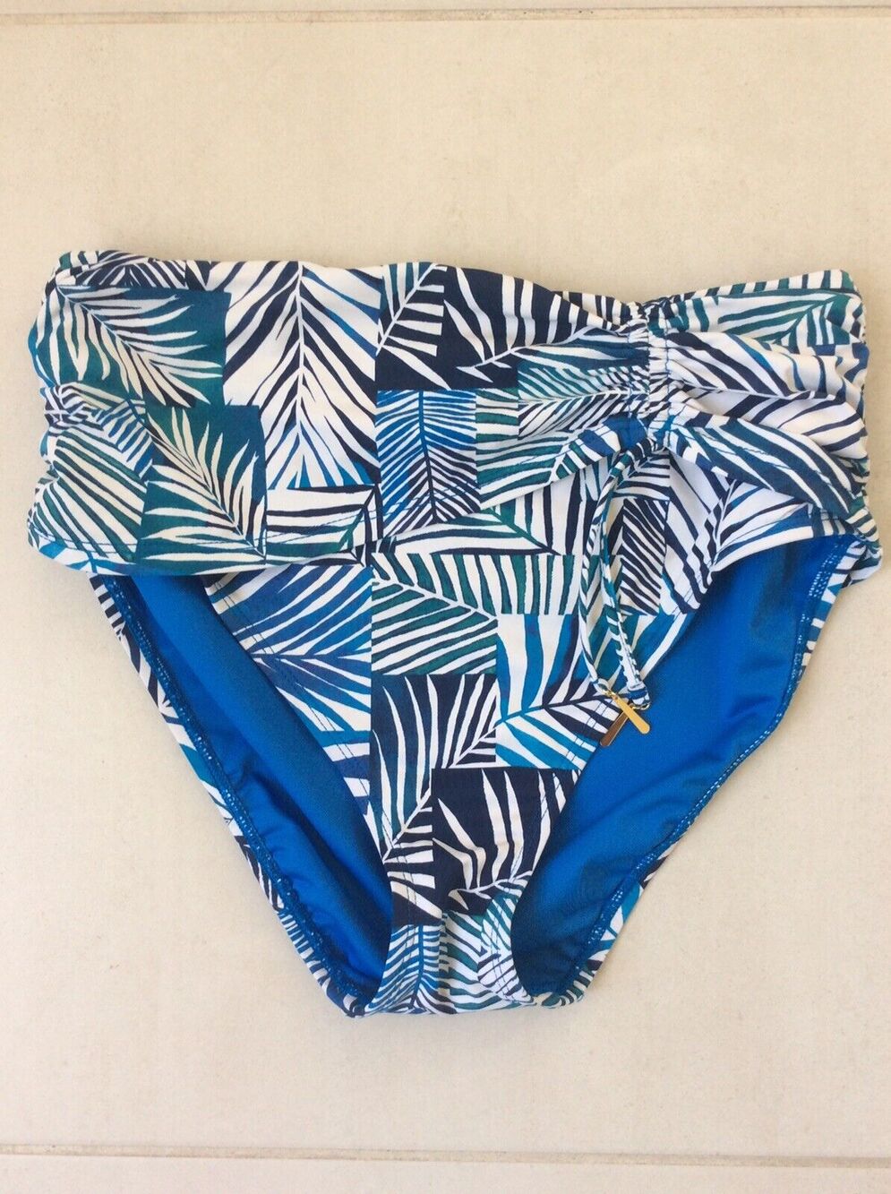 Bleu Rod Beattie Bikini Bottom High Waist Tropical Swimwear